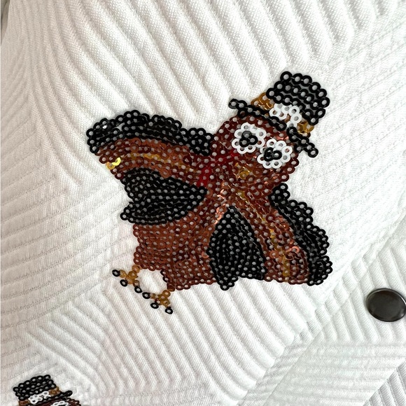Super cute sequin turkey Shacket S L XL - Picture 5 of 10